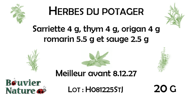 Herbes du potager - 20 g